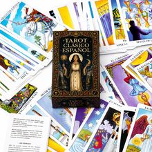 Classic Spanish Tarot Cards, Includes Spanish Guide, 78 Spanish Tarot Cards, Classic Astrology Cards, Suitable For Beginners - Black - View 8