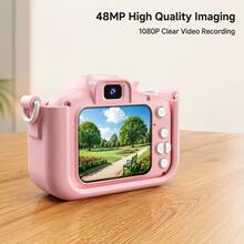 Kids Toy, Kids Camera, 1080P HD, 48MP, Multiple Cute Filters To Choose From, Video Shooting, Multiple Games, Boys/Girls' Holiday Birthday Gifts, Preferred Kids Birthday Gift - 彩色 - 查看 5