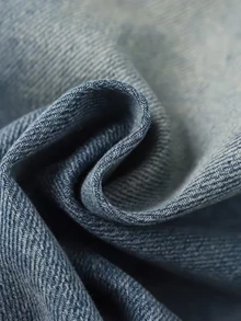 Quần jeans ống đứng thường ngày cho bé trai tuổi tween, phong cách casual, có túi và họa tiết chữ - Rửa trung bình - Xem 5
