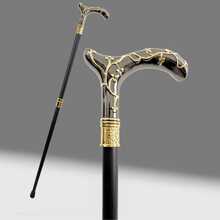 1pc Multi-Color Halloween Gift Grape Vine Pattern Scepter - Vintage Style Alloy Walking Cane, Full Metal Material Gentleman's Cane Cosplay Role Play Scepter Stage Performance Prop, Suitable For School Parties And Events - Grapevine Pattern - View 16
