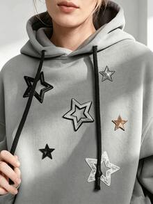 Hollow Star Sequin Applique Patch, Glitter Embroidery Patch, Self-Adhesive Clothing Decoration Patch, DIY Repair Accessory. Clothes Hole Repair, Hoodie Jacket Decoration, Jeans DIY, Backpack Tote Bag Decoration, Hat Sports Shoes Custom Handmade - Multicolor - View 2