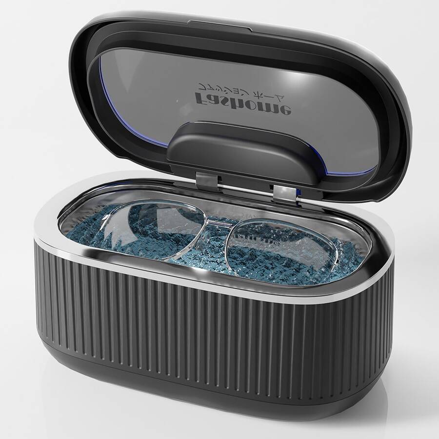 Digital Ultrasonic Cleaner, 45KHz High Frequency Glasses Jewelry Cleaner, Ultrasonic Cleaning Machine For Glasses Jewelry Dentures Retainer Watch Band, 550ML Tank Capacity, With 200ml Cleaning Solution