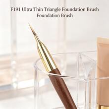FLUFFIN F191 Ultra Thin Triangle Foundation Brush Luxury Professional Cream Foundation Makeup Tool High-End Copper Pipe Rosewood Handle - Redwood - View 2