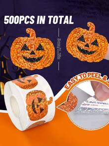 Stiker Halloween - Label Hadiah Halloween Perekat Diri, Menampilkan Desain dan Kelelawar yang Menyeramkan, Label Hadiah Liburan, Aksesori Kerajinan yang Menyenangkan, Bahan PP Tahan Lama, Cocok untuk Kantong Permen, Kerajinan, Kemasan, dan Dekorasi Pesta, Desain Liburan - beraneka warna - View 8
