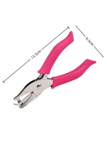 6mm/3mm Single Hole Rubber Coated Puncher, Metal Coated Single Hand Punch Tool, Portable Mini Puncher Suitable For Paper And Cards, Simple Small Jewelry Pendant Manual Puncher, Round File Folder, School Supplies - Rubber-coated Version - View 9