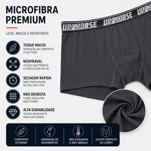 Kit 2 Cueca Boxer Plus Size Masculina Conforto Extremo Microfibra Forro Algodão G1 ao G3 - Multicolorido - Visão 5