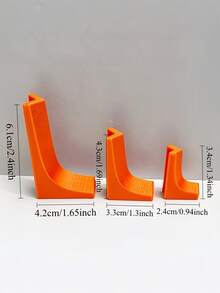 V-Groove Fitting Design Drill Guide Rail Vertical Square Positioning Tool Multi Size Positioning Auxiliary Tool Portable Drilling Locator Bracket Woodworking Punching Assistant Tool For DIY Carpenter Household Hardware Accessories,Wear-Resistant - Orange Set - View 2