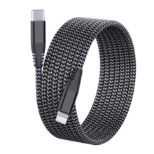 1pc USB-C To Lightning Data Cable, Length 3.3/6.6/10ft, MFi Certified Fast Charging, Nylon Braided, Compatible With IPhone 13/12/11 Pro Max/XR/XS/8/7/6 Plus, Christmas/Family Gift - Multicolor-1 - View 11