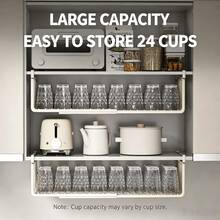1pc Adjustable Expandable No-Drill Hanging Rack, Wall-Mounted Storage Basket, Multi-Functional Organizer For Kitchen Cabinets, Refrigerator, Laundry Room And Food Pantry - View 5