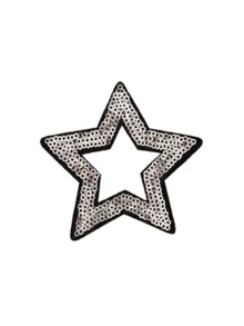 Hollow Star Sequin Applique Patch, Glitter Embroidery Patch, Self-Adhesive Clothing Decoration Patch, DIY Repair Accessory. Clothes Hole Repair, Hoodie Jacket Decoration, Jeans DIY, Backpack Tote Bag Decoration, Hat Sports Shoes Custom Handmade - Multicolor - View 12