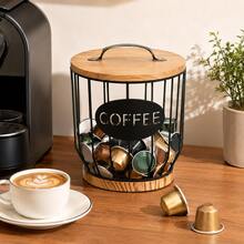 1pc Coffee Capsule Storage Box, Multi-Functional Fruit Basket, Snack & Candy Organizer, Desktop & Coffee Table Decor With Lid - Multicolor - View 1