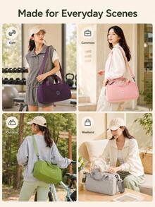 Minimalist Solid Color Fashion Small Multi-Function Crossbody Storage Bag, Small Capacity Fitness Bag, Versatile Women's Shopping Commuting Shoulder Bag, Small Soft Portable Mini Fitness Bag - Multicolor - View 9