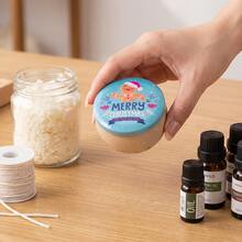 Christmas DIY Candle Making Complete Kit 44pcs, Includes 4 Christmas Pattern Candle Jars With Lids And 40pcs Full Set Of Accessories, Suitable For Making Scented Candles, Creating A Warm Holiday Atmosphere - 44pcs/4 Sets/No. 2 - View 3