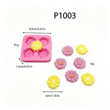 Cetakan Silikon Buatan Tangan Berbentuk Bunga Matahari, Cocok untuk Sabun Buatan Tangan DIY, Kerajinan Plaster Aromaterapi Beraroma Daisy - Beraneka warna - View 9