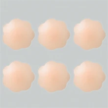 2/6/10/12pcs Reusable Seamless Silicone Nipple Covers, Invisible Self-Adhesive Anti-Protrusion Breast Pads, Comfortable Breathable Easy-To-Clean Lingerie Accessories For Women - Multicolor - View 9