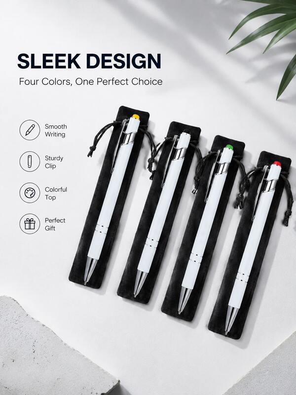 Creative Combo Of 2-In-1 Ballpoint Pen + Pencil Case, Available In 1/2/5/10 Set Packs. A Fun Stationery Set Perfect For Office Workers, Teachers, Students, And Anyone Who Loves A Stylish Writing Set.The Top Of The Ballpoint Pen Shows The Ink Color.