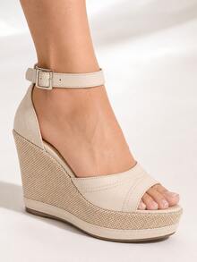 Women's High Heel Wedge Platform Sandal Various Colors Party - 離開 - 查看 5