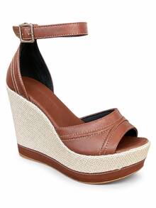 Women's High Heel Wedge Sandal, Platform, Very Lightweight, Comfortable, Soft, Various Colors, 11cm, Blogger/Influencer Style, Sizes 33 To 41 - 地球 - 查看 2