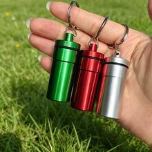 3pcs New Keychain Outdoor Portable Aluminum Sealed Storage Can, Mini Waterproof Storage Can, Tobacco Storage Mini Sealed Can, Portable Keychain Storage Can! - Red 1 + Silver 1 + Green 1 - View 9