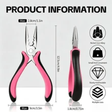Hair Extension Pliers Set, 3-Hole Professional Mini Hair Extension Tool, Suitable For Installing And Removing Hair Extensions, Compatible With Micro Ring, Nano Ring And Feather Style Hair Extensions, Specialized Pliers For Bead Hair Extensions, Halloween - View 3