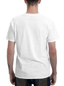 Men's Funny Duck Captain Graphic T-Shirt - Light Grey Crewneck Summer Tee For Beach, Parties & Casual Attire - Soft Breathable Shirt With Sailor Duck Design - Ideal Gift For Pirate & Animation Fans, Nautical Themed Clothing, Casual Style Tee, Comfortable Fit - White - View 2