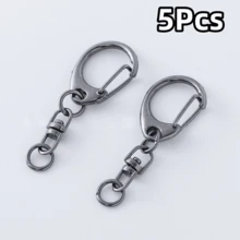 3/5/10/15/20 Pezzi Connettori per Portachiavi in Metallo a Forma di C Argento con Anello a D e Moschettone – Connettori per Gioielli in Lega di Zinco, Anelli per Catene, Strumenti di Collegamento - portachiavi - Visualizzare 25