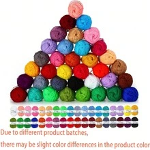 EDCUEBE7 3/10 Rolls 25g Knitted Yarn For DIY Knitting, Hand Knitting, Sewing Fabric, Crochet Yarn, Suitable For Beginners And Moms - 25g Braided Line - View 1