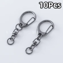 3/5/10/15/20 Pezzi Connettori per Portachiavi in Metallo a Forma di C Argento con Anello a D e Moschettone – Connettori per Gioielli in Lega di Zinco, Anelli per Catene, Strumenti di Collegamento - portachiavi - Visualizzare 24