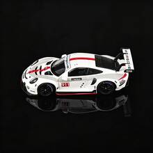 Bburago 1:43 911 RSR White Racing Car High-Fidelity Alloy Die-Cast Model Display Collection Gift - Multicolor - View 6