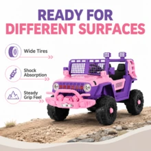 12V Electric 4 Wheeler Off-Road Kids Electric Car For Ages 3-8, 2WD Battery Car For Kids With Parental Remote & Bluetooth Music, 4-Wheel Suspension Ride On Car.Pink - Pink - View 7