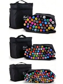 12/24/36/48/60/80 Colors Dual Tip Professional Marker Pen Set - Versatile Brush Pens For Painting, Sketching, Cardboard Comic Design - Unleash Your Artistic Talent, Back To School - Multicolor - View 7