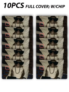 1/2/4/5/10pcs Funny Hip Hop Monkey Credit Card Stickers, Hip Hop Parody Style Gift, PVC Material, Anti-Fingerprint, Durable, Scratch-Resistant, Wear-Resistant, Suitable For Men, Women, Couples, Small Chip Cards, Bank Cards, Credit Cards, Transportation Cards, Student Campus Cards DIY, Privacy Protection - Multicolor - View 17