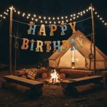 1set Western Cowboy Theme Outdoor Party Decorations, Happy Birthday Banner, Vintage Horse Cowboy Rodeo Party Supplies, Boys Cowboy Hat And Horse Garland, Birthday Party Decorations, Wall Hangings, Room Decor, Birthday Party - Camel - View 1