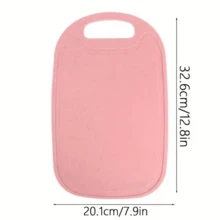 1/2pcs Pink Plastic Cutting Board With Built-In Handle, Lightweight Kitchen Chopping Board, Easy To Carry, Convenient For Daily Use, Hangable, Suitable For Preparing Fruits, Vegetables And Fast Food - View 9