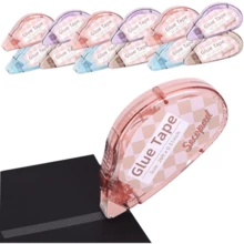 1/4/6/8/12pcs Double Sided Tape, Suitable For Handicrafts (Applicable Scenes: Scrapbooking Tape, General Purpose Tape, Scrapbooking Roll Supplies, Diary Decoration, Office And Teaching Supplies; Suitable For Adults And Students), Size: 0.3 Inch * 26 Feet - Multicolor - View 12