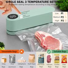 Aesthetic 2-Pcs Smart Kitchen Combo, Portable Food Processor & Vacuum Sealer Set For Girls Fridge Restock & Fresh Storage,Chip Bag Sealer,Food Saver Machine,Coffee Storage,Kitchen Gadgets 2026,Kitchen Essentials,Dorm Room Stuff - Multicolor - View 3