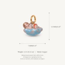 1pc Lucky Angel Pendant, Cute Cartoon Style, 18K Gold PVD Plated Stainless Steel, Waterproof And Fade-Resistant, Suitable For Women's Daily Decoration On Backpacks, Keys, Bracelets, Waistbands, Belts And More. - Multicolor - View 11