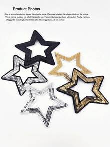 Hollow Star Sequin Applique, Sequin Embroidered Star Patch, Handmade DIY Modification Decorative Accessories, Suitable For Decorating Clothes, Shoes, Bags - Multicolor - View 9