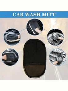 1pc/2pcs Soft Car Cleaning Gloves - Portable Durable Microfiber Detailing Brush For Interior And Exterior Car Washing, Multi-Functional Dust Removal And Decontamination Tool - Multicolor - View 4