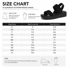 Women's Platform Wedges Sandals Slingback Lightweight Elastic Ankle Strap Low Wedges Walking Sandals Comfortable Slip On Casual Shoes - 白色 - 查看 9
