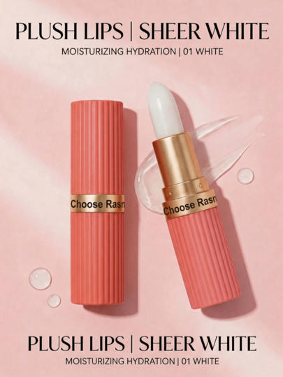 ลิปบาล์มบำรุงริมฝีปาก Rasme Moisturizing Plumping หลอดลายริ้วแนวตั้ง 3 สี พร้อมโลโก้โลหะสีทอง มีน้ำมันมะกอก เชียบัตเตอร์ และวิตามินอี ช่วยให้ริมฝีปากชุ่มชื้นล้ำลึกและดูอิ่มฟู ซ่อมแซมรอยแห้งแตกของริมฝีปาก ให้ฟินิชเงางามนุ่มนวล สำหรับดูแลริมฝีปากประจำวันของผู้หญิง