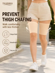 2 Peças Faixas Anti-Atrito para Coxas, Sem Costura Antiderrapante, Protetores de Coxa Invisíveis e Respiráveis para Usar Sob Vestidos - Multicolorido - Visão 4