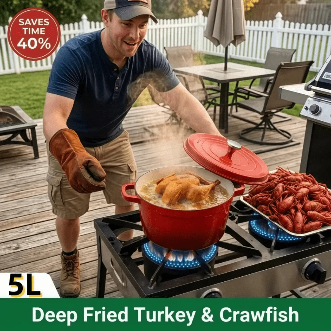 This Multi-Functional Deep Fryer Combines Stewing, Boiling, Braising, Soup Making, Steaming, And Stir-Frying Into One Appliance. It Is Compatible With All Heat Sources And Requires No Assembly. Suitable For Family Restaurants And Outdoor Patios. - View 1