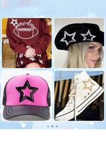 Hollow Star Sequin Applique, Sequin Embroidered Star Patch, Handmade DIY Modification Decorative Accessories, Suitable For Decorating Clothes, Shoes, Bags - Multicolor - View 5
