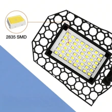 E27/E26 LED UFO 高棚燈 車庫吊燈 100-277V 適用停車場 工作室 6/8/10 可調面板 可折疊扇葉 室內天花板燈 工業儲藏室 工廠 商店 地下室 明亮商業照明 - LED Deformable Garage Light-E27/E26 - 查看 8