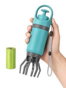 Portable Dog Poop Scooper With Built-In Bag Dispenser, Lightweight Claw Pet Waste Picker For Walks, Parks & Outdoor Cleanup - Green - View 3