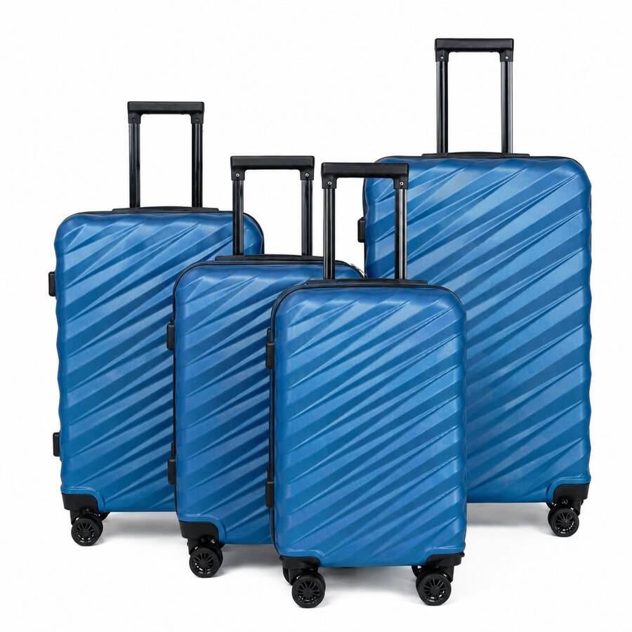 Optional 18/20/24/28 Inch ABS Spinner Wheels; 18 Inch Spinner Wheels Suitable For Carry-On Luggage; Detachable Handle Suitcase Also Available. - Navy Blue - View 1