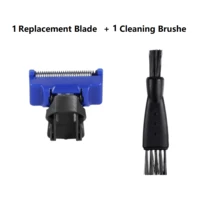 2pcs/6pcs Replacement Blade & Cleaning Brush Set, Compatible With Micro Touches Solo Trimmer And Hybrid Razor Blades, Daily Practical Grooming Accessories - Multiple Styles - View 3