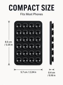 Mobile Phone Silicone Suction Cup 24 Square Suction Cup Mobile Phone Leather Case Silicone Suction Cup Multiple Colors Mobile Phone Holder, Wide Application Range Silicone Suction Cups For Phone Case Self-Adhesive Mount - Multicolor - View 3