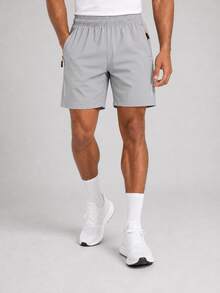 3pcs Men's Ice Silk Sports Shorts, Loose Straight Leg Design, Suitable For Casual Outdoor, Running Outfit, Lightweight Summer Pants - Multicolor - View 4